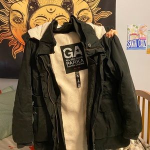 Garage all seasons black parka jacket